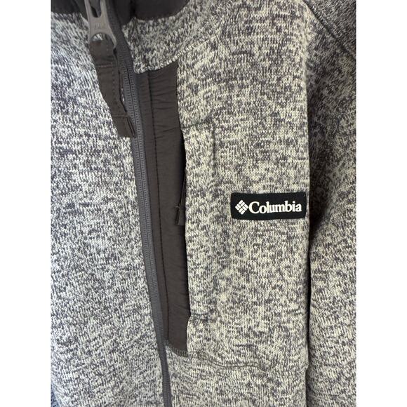 Columbia Men’s Sz L Half Zip Long Sleeve Pullover Gray Granite With Pockets - Picture 2 of 9